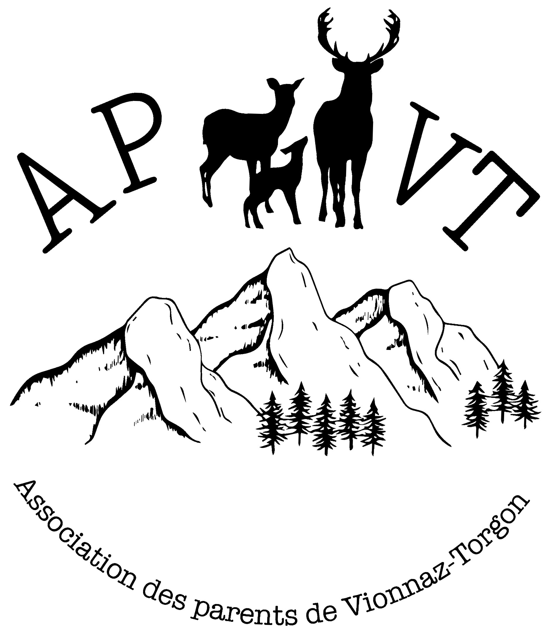 logo APVT noir blanc