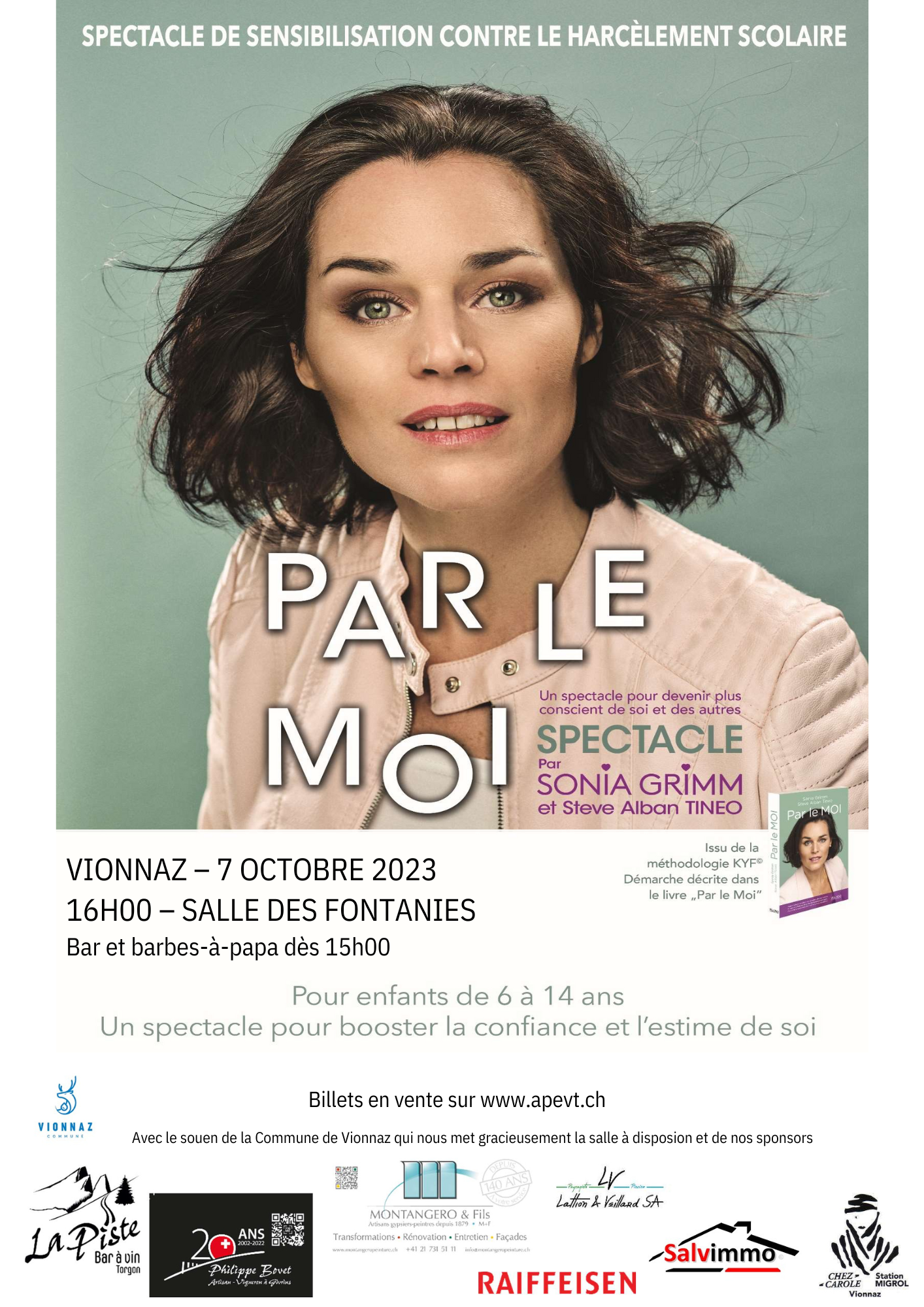 affiche du spectacle de Sonia Grimm, Par Le Moi, le 7 octobre 2023 à Vionnaz