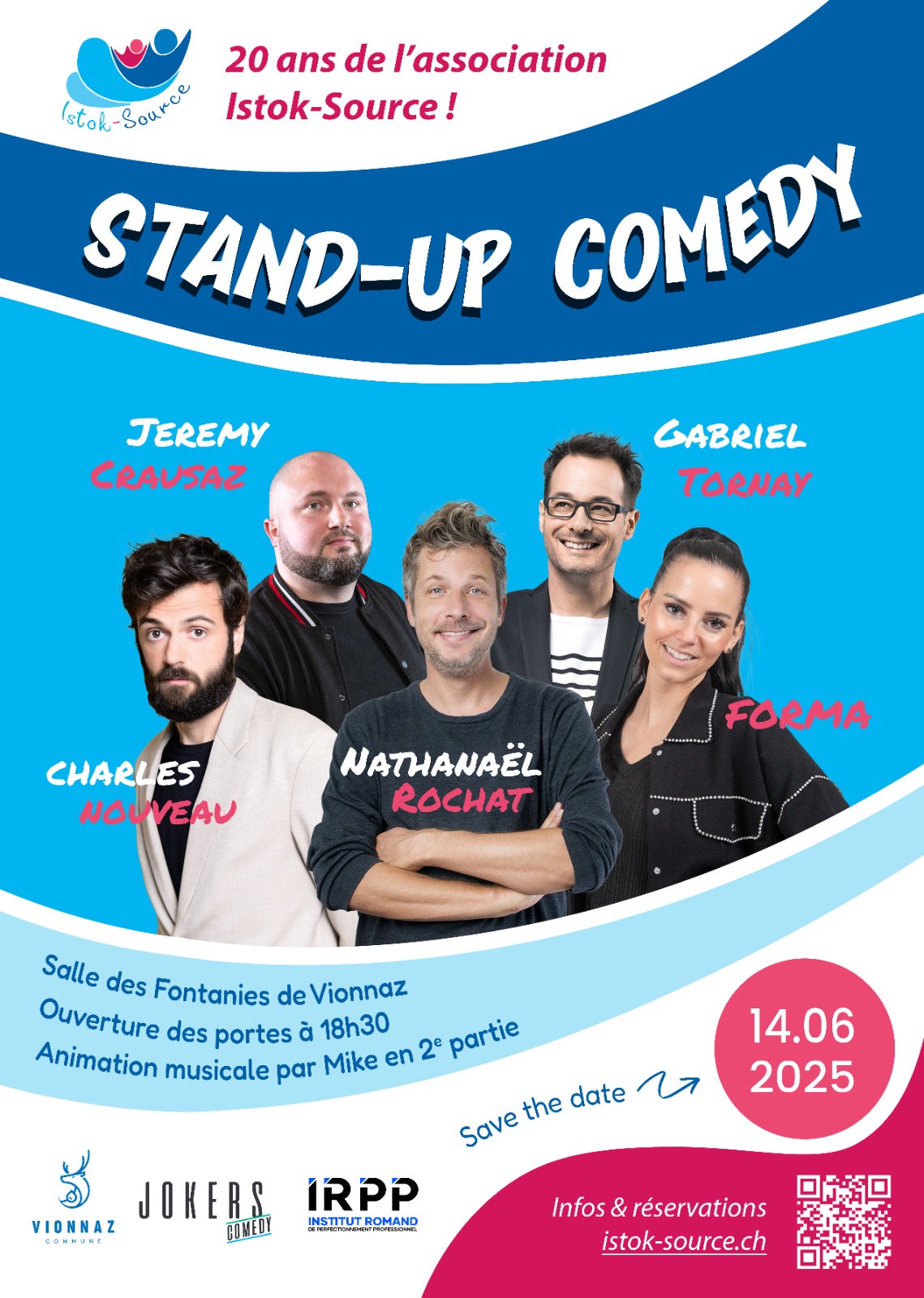 Soirée Stand-Up Comedy pour les 20 ans de l’association Istok-Source